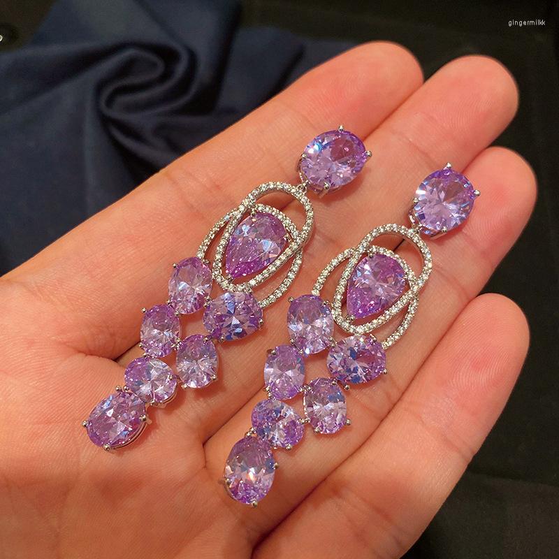 Dangle Earrings Women's Purple Crystal Earring Fashion Boho Handmade Long Tassel Hanging Drop Multi Color Irregular Jewelry
Dangle Earrings Women's Purple Crystal Earring Fashion Boho Handmade Long Tassel Hanging Drop Multi Color Irregular Jewelry