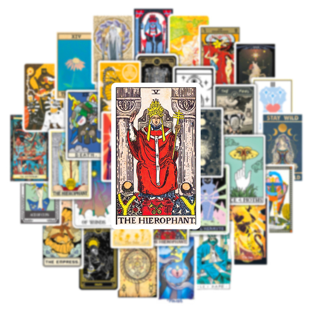 50Pcs Tarot Stickers Non-Random For Car Bike Luggage Sticker Laptop Skateboard Motor Water Bottle Snowboard wall Decals Kids Gifts, Multi-color
50Pcs Tarot Stickers Non-Random For Car Bike Luggage Sticker Laptop Skateboard Motor Water Bottle Snowboard wall Decals Kids Gifts, Multi-color