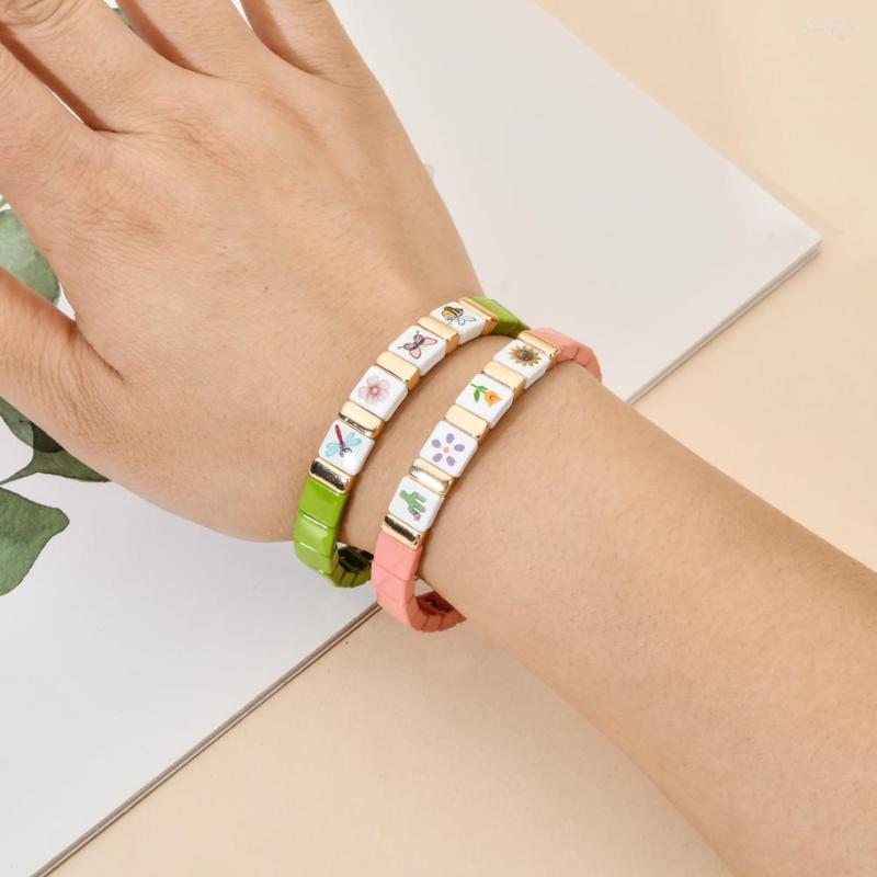 Charm Bracelets DIY Handmade Enamel Bohemian Beads Bracelet Design Beach Elastic Stretch For Women Girls Cute Party Gifts
Charm Bracelets DIY Handmade Enamel Bohemian Beads Bracelet Design Beach Elastic Stretch For Women Girls Cute Party Gifts
