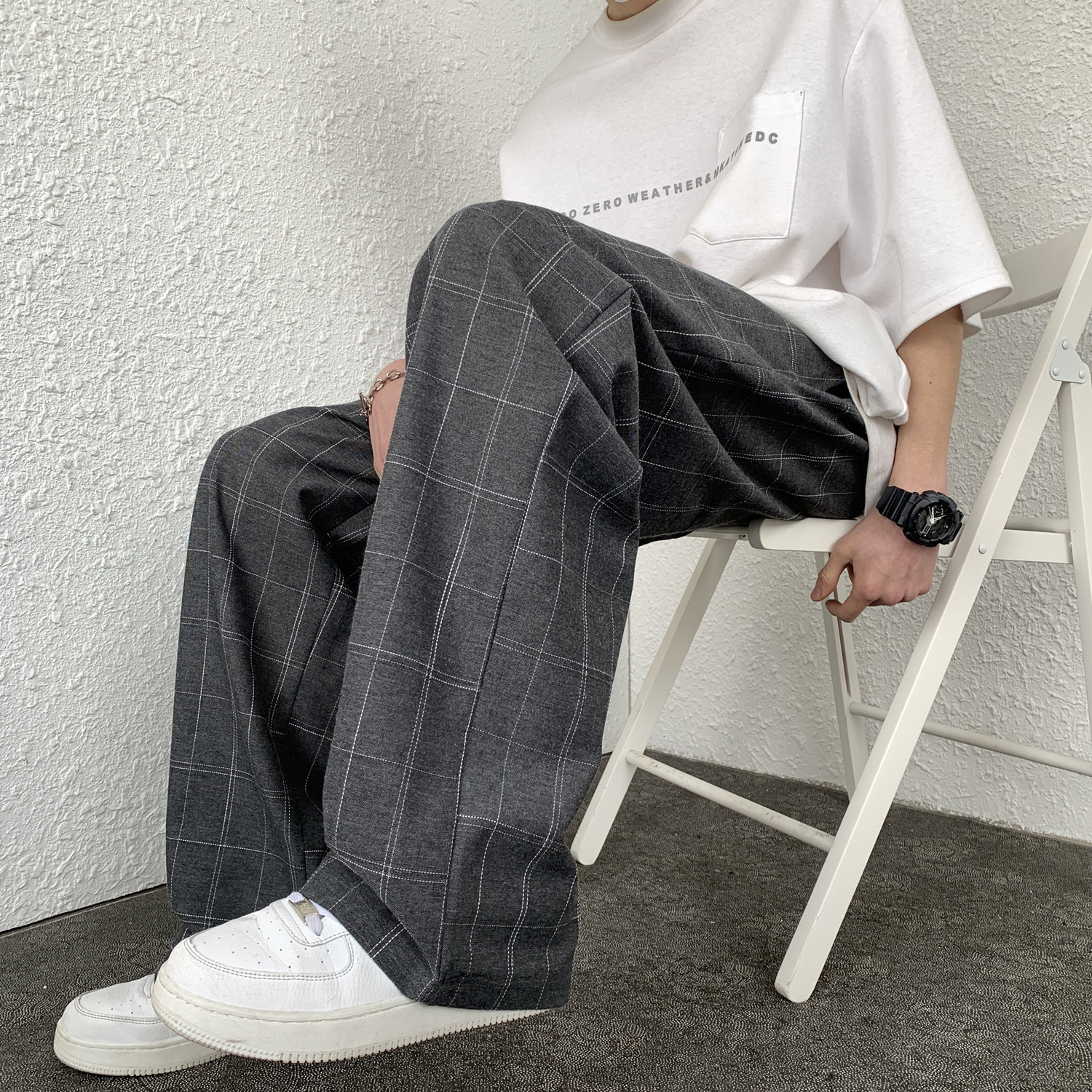 Men's Pants Streetwear Spring Summer Grid Cotton Casual Pants Men Plaid Harem Harajuku Straight Men's Pants 221010, Gray
Men's Pants Streetwear Spring Summer Grid Cotton Casual Pants Men Plaid Harem Harajuku Straight Men's Pants 221010, Gray