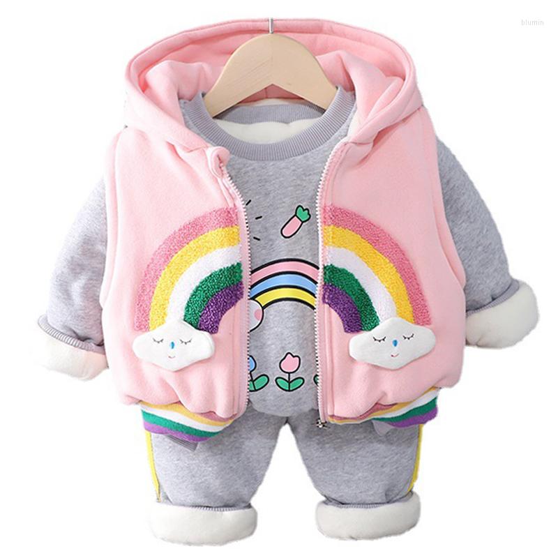 Clothing Sets Girls Set Winter Plush Thicken Cotton Clothes 2022 Rainbow Coat Vest Pullover Pant Warm Suit Kids Tracksuits Baby, Picture color
Clothing Sets Girls Set Winter Plush Thicken Cotton Clothes 2022 Rainbow Coat Vest Pullover Pant Warm Suit Kids Tracksuits Baby, Picture color