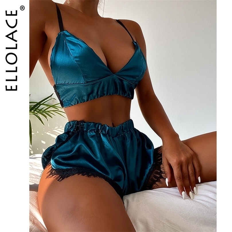 Sexy Set Ellolace Sexy Womens Pajamas Lace Satin Silk Patchwork Bra Suits With Shorts Sleepwear Set Woman 2 Pieces Home Suit Nightwear 221010, Navy blue
Sexy Set Ellolace Sexy Womens Pajamas Lace Satin Silk Patchwork Bra Suits With Shorts Sleepwear Set Woman 2 Pieces Home Suit Nightwear 221010, Navy blue