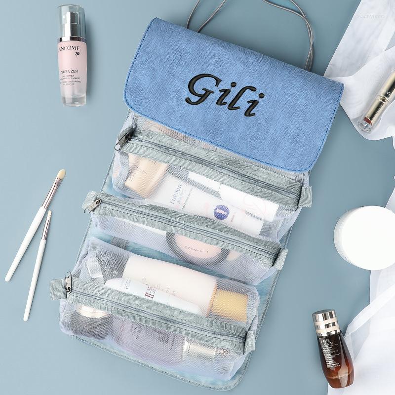 Cosmetic Bags Custom Name Embroidery Toiletry Bag Foldable For Travel Makeup Vegan Leather Dopp Kit Accessories, Blue
Cosmetic Bags Custom Name Embroidery Toiletry Bag Foldable For Travel Makeup Vegan Leather Dopp Kit Accessories, Blue
