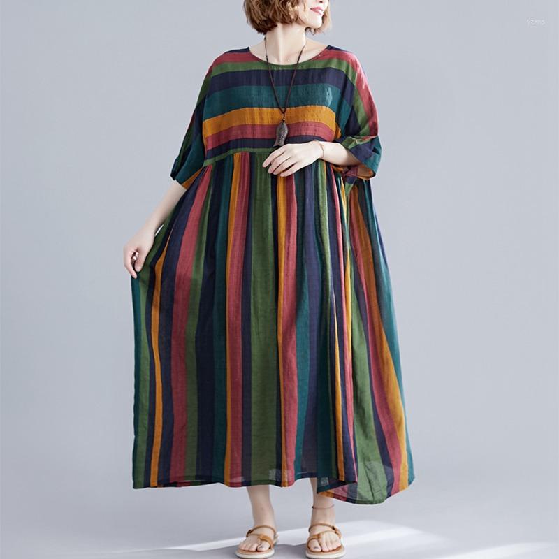 Casual Dresses Summer Women's Large Size 8XL 9XL Retro Round Neck Short Sleeve Striped Dress Bust 141CM, Multi
Casual Dresses Summer Women's Large Size 8XL 9XL Retro Round Neck Short Sleeve Striped Dress Bust 141CM, Multi