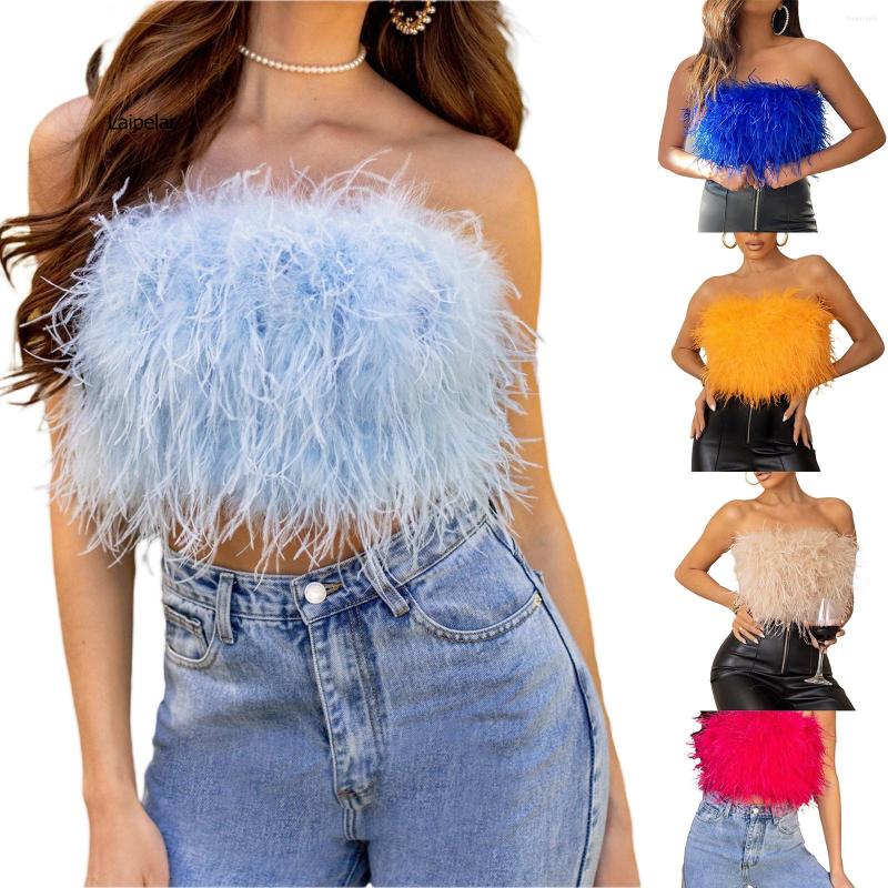 Women' Tanks Women' T-shirt Artificial Fur Feather Vest Solid Color Furry Decoration Sleeveless Off Shoulder Backless Slim Fit Crop, Black
Women' Tanks Women' T-shirt Artificial Fur Feather Vest Solid Color Furry Decoration Sleeveless Off Shoulder Backless Slim Fit Crop, Black