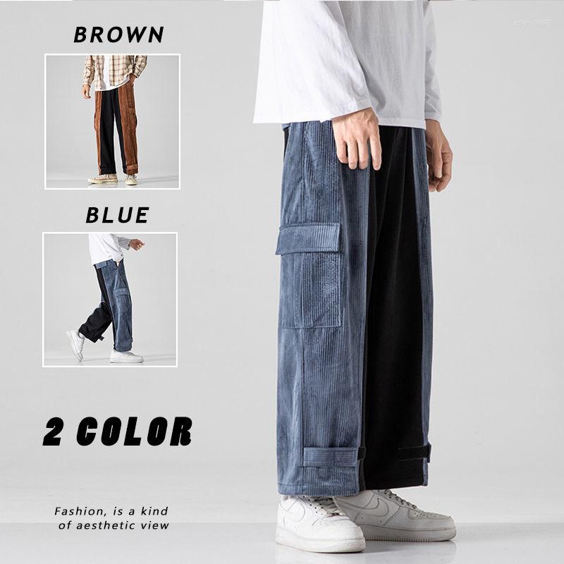 Men's Pants Corduroy Casual For Men's Loose Sports Stitching Pocket Overalls All-match Hip-hop Street Trendy Trousers Spring Autumn, Blue
Men's Pants Corduroy Casual For Men's Loose Sports Stitching Pocket Overalls All-match Hip-hop Street Trendy Trousers Spring Autumn, Blue