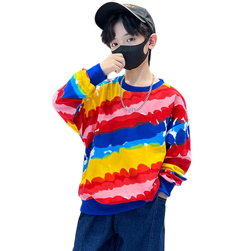Pullover Kids O Neck Sweatshirt for Boy Tie Dye Gradient Causal Tops For Spring Autumn Children Long Sleeve Cotton Tshirt 5 14Yrs 221010, Blue
Pullover Kids O Neck Sweatshirt for Boy Tie Dye Gradient Causal Tops For Spring Autumn Children Long Sleeve Cotton Tshirt 5 14Yrs 221010, Blue