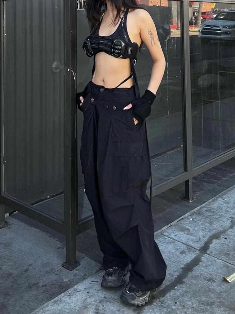 Women' Pants Korean Harajuku Multi-pocket Black Baggy Fashion Streetwear Spring Women Denim Loose High Waist Cargo
Women' Pants Korean Harajuku Multi-pocket Black Baggy Fashion Streetwear Spring Women Denim Loose High Waist Cargo