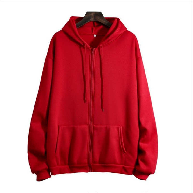 Womens Hoodies Sweatshirts Oversized Women Hoodies Sweatshirts Solid Color Autumn Ladies Zip Up Loose Casual Pockets Hooded Pullovers Winter Jacket To
