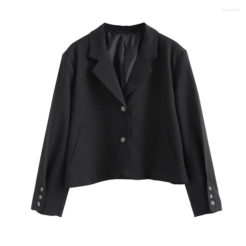 Women' Suits 2022 Autumn And Spring Short Small Suit Jacket Women Fashion Temperament Casual Top Women' Clothing, Black 
Women' Suits 2022 Autumn And Spring Short Small Suit Jacket Women Fashion Temperament Casual Top Women' Clothing, Black