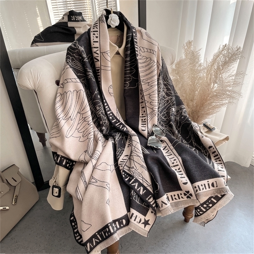Scarves Luxury Brand Pashmina Shawl Wrap Scarf for Women Design Winter Warm Cashmere Scarves Bandana Female Thick Blanket Soft Bufanda 221010
Scarves Luxury Brand Pashmina Shawl Wrap Scarf for Women Design Winter Warm Cashmere Scarves Bandana Female Thick Blanket Soft Bufanda 221010
