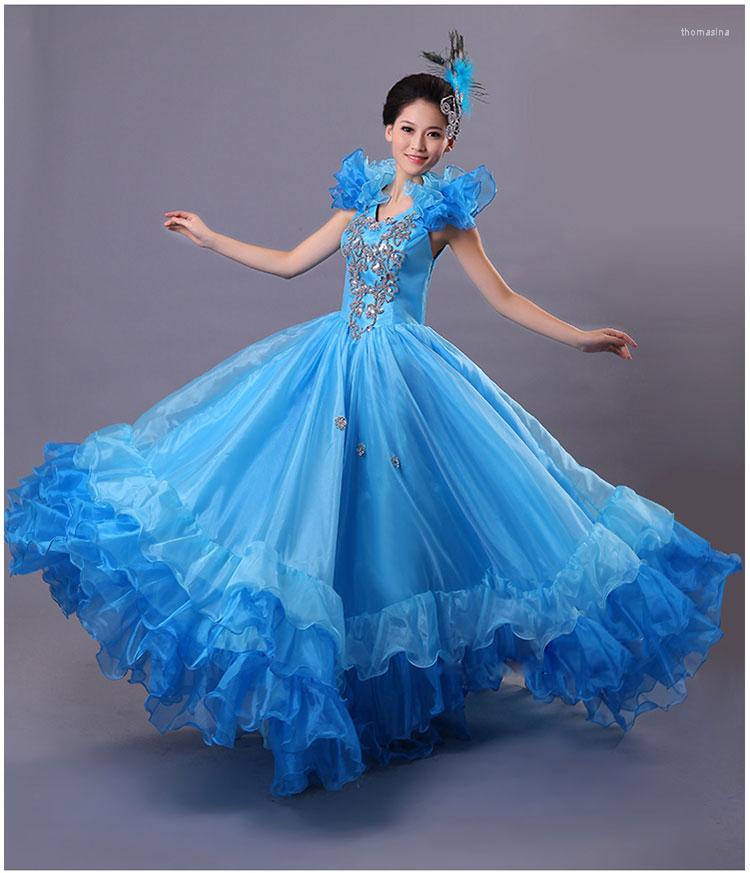 Stage Wear Spanish Bull Dance Modern Costume One-piece Dress Princess Performance Clothing 6 Color, Blue
Stage Wear Spanish Bull Dance Modern Costume One-piece Dress Princess Performance Clothing 6 Color, Blue