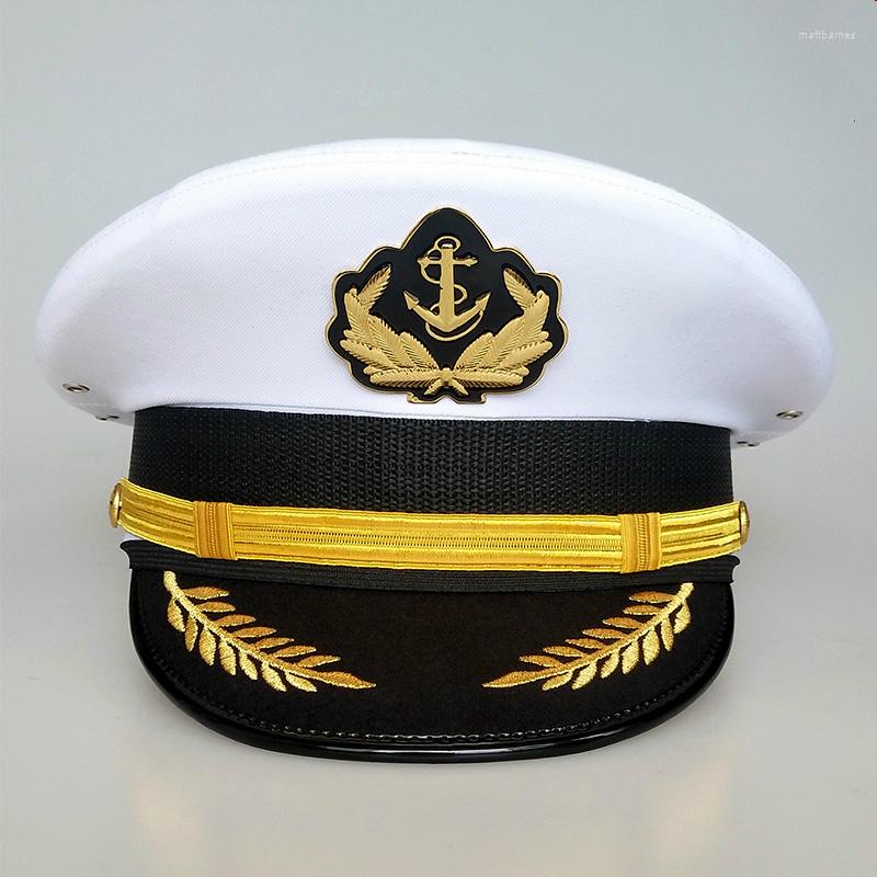 Berets US Navy Cap Military Hats Cadet Hat Marines Militar Army Accessories Captain, White