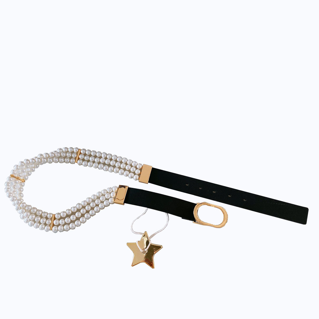 Luxury designer new women 3.0cm beaded belt adopt three white glass beads and smooth cowhide carefully designed to show elegant temperament, As pic
Luxury designer new women 3.0cm beaded belt adopt three white glass beads and smooth cowhide carefully designed to show elegant temperament, As pic