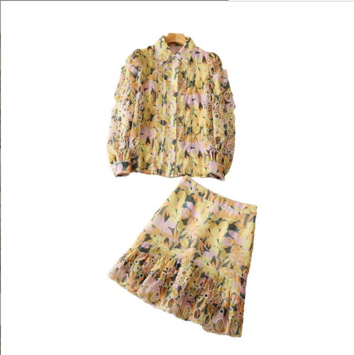 1003 2022 Autumn Women's Two Pieces Sets Dress Lapel Neck Flora Print Short Skirt Empire Long Sleeve Womens Clothes sh, Customize
1003 2022 Autumn Women's Two Pieces Sets Dress Lapel Neck Flora Print Short Skirt Empire Long Sleeve Womens Clothes sh, Customize