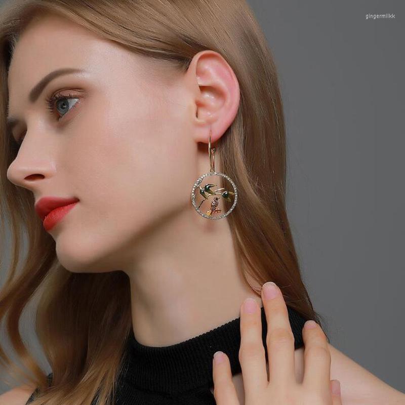 Dangle Earrings Vintage Rhinestone Crystal Hollow Round Circle Pendant For Women Branch Bird Drop Eardrop Hanging Jewelry Gift
Dangle Earrings Vintage Rhinestone Crystal Hollow Round Circle Pendant For Women Branch Bird Drop Eardrop Hanging Jewelry Gift