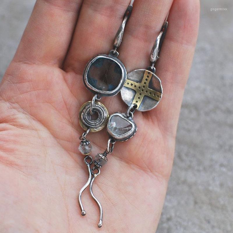 Dangle Earrings Asymmetrical Long For Women Tribal Sky Blue Stone Cross Circle Metal Creative Party Jewelry
Dangle Earrings Asymmetrical Long For Women Tribal Sky Blue Stone Cross Circle Metal Creative Party Jewelry