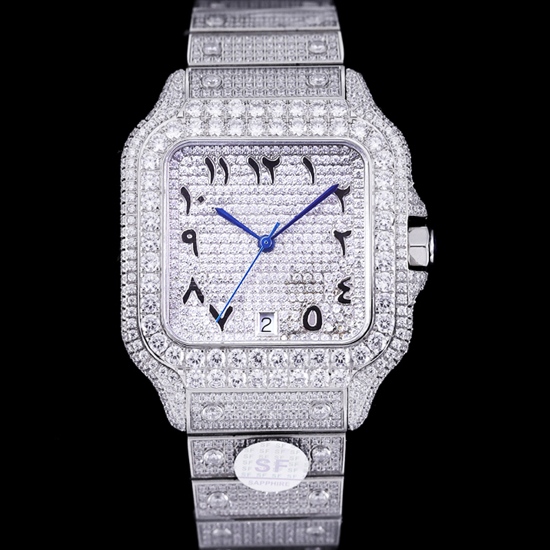 Silver CZ Diamonds Watch Men Luxury watches arabic numerals MISSFOX Square Mechanical ETA8215 movement Full Iced Out Watches Crystal Zircon wristwatch with box, 04
Silver CZ Diamonds Watch Men Luxury watches arabic numerals MISSFOX Square Mechanical ETA8215 movement Full Iced Out Watches Crystal Zircon wristwatch with box, 04