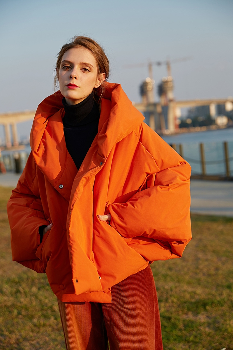 Women's Outerwear & Coats Down jacket ladys high velvet warmly short bat loose type thicken winter coat Leisure fashion Parkas pure color hooded collar coat, Orange
Women's Outerwear & Coats Down jacket ladys high velvet warmly short bat loose type thicken winter coat Leisure fashion Parkas pure color hooded collar coat, Orange