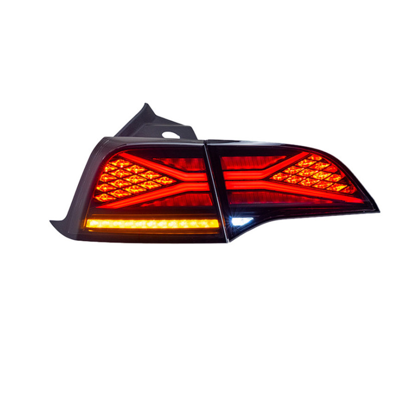 Car Lights For Tesla Model 3 Model Y LED Dynamic Turn Signal Tail Light With Sequential Animation Reversing Brake Taillights