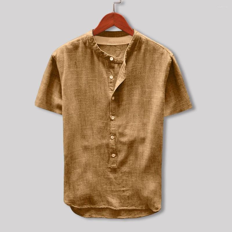Men's T Shirts Summer Short Sleeve Linen Casual Solid Color Basic Male's Clothes Button Pullovers White Blue Yellow Green
Men's T Shirts Summer Short Sleeve Linen Casual Solid Color Basic Male's Clothes Button Pullovers White Blue Yellow Green