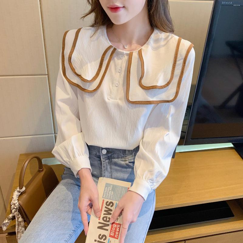 Women' Blouses Chikichi 2022 Spring And Autumn Style Korean Fashion Lapel Stitching Contrast Color Corduroy Long-sleeved Button Shirt Women, White
Women' Blouses Chikichi 2022 Spring And Autumn Style Korean Fashion Lapel Stitching Contrast Color Corduroy Long-sleeved Button Shirt Women, White
