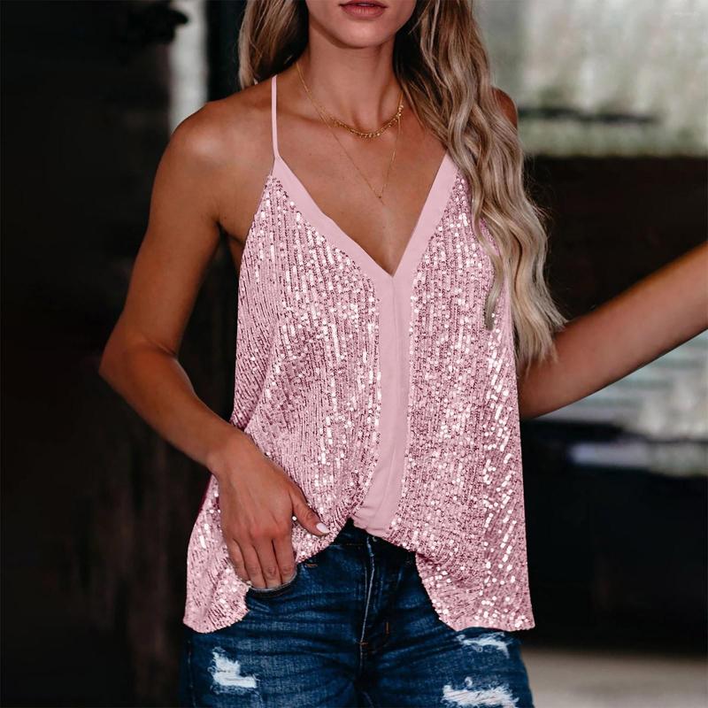 Women's Tanks 2022 Sequin Camis Women Fashion V-Neck Party Tunic Spring Summer Strap Loose Casual Sleeveless Tank Tops Streetwear Female, White
Women's Tanks 2022 Sequin Camis Women Fashion V-Neck Party Tunic Spring Summer Strap Loose Casual Sleeveless Tank Tops Streetwear Female, White