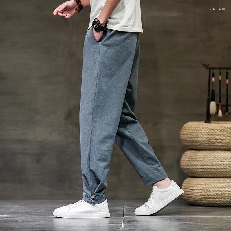 Men's Pants Cotton Linen Joggers Solid Color Man Casual Loose Harem Harajuku Male Trousers Bottoms Fashion, Gray
Men's Pants Cotton Linen Joggers Solid Color Man Casual Loose Harem Harajuku Male Trousers Bottoms Fashion, Gray