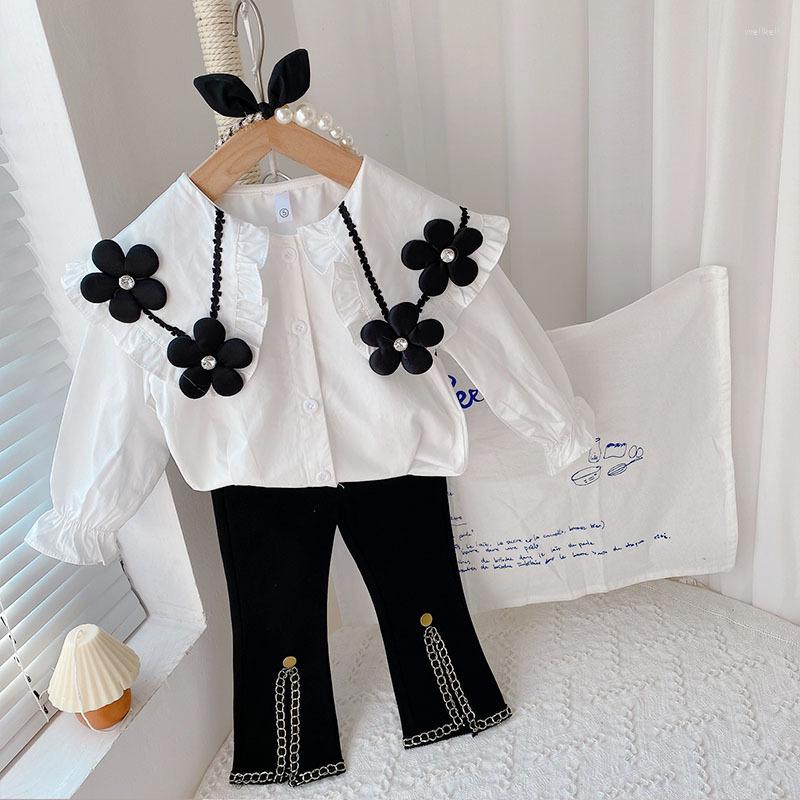Clothing Sets LZH 2022 Girls Autumn Suit Children Cute Flower Shirt Flared Pants 2 Pcs Outfits For Baby Clothes 3-8 Year, Pink
Clothing Sets LZH 2022 Girls Autumn Suit Children Cute Flower Shirt Flared Pants 2 Pcs Outfits For Baby Clothes 3-8 Year, Pink