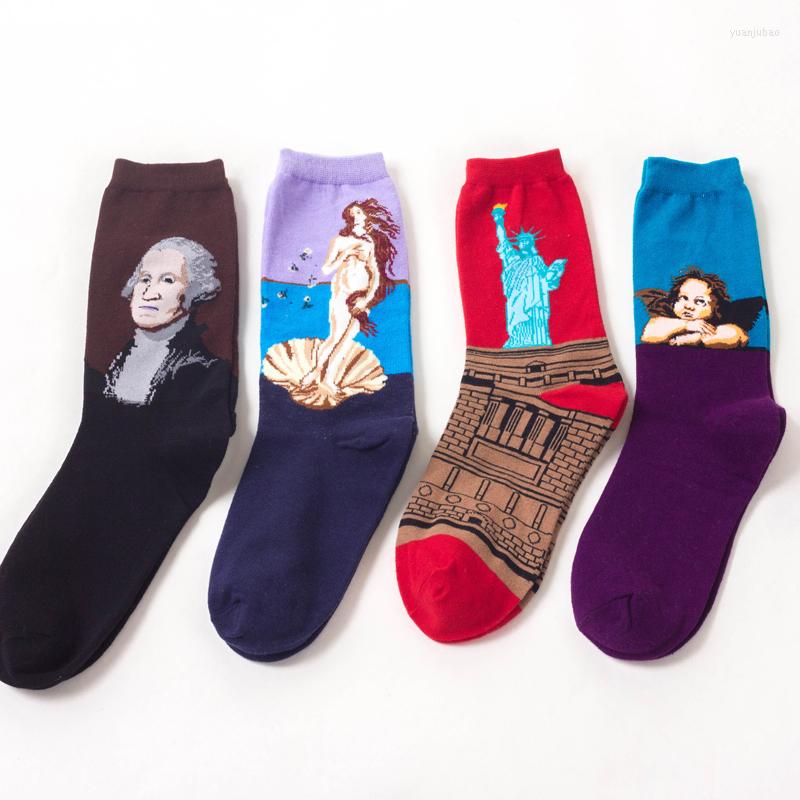 Men's Socks 8 Pairs/Lot Cotton Men Autumn Funny Famous Pattern Fashion Painting Art Print Western Women Antique Casual Sport Crew
Men's Socks 8 Pairs/Lot Cotton Men Autumn Funny Famous Pattern Fashion Painting Art Print Western Women Antique Casual Sport Crew