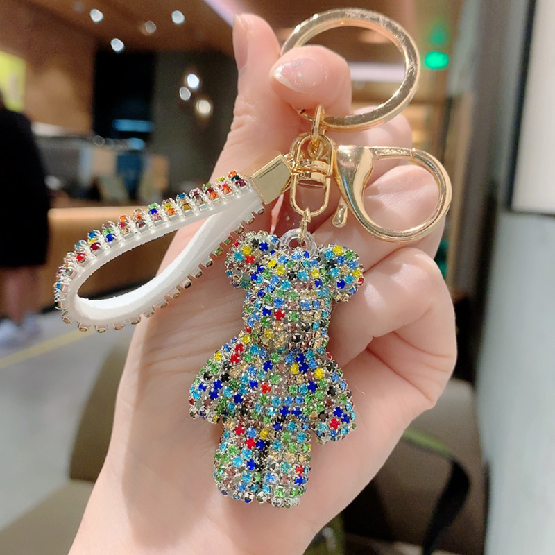 Keychains 5.5cm Creative net red diamond bear keyring lovely lady delicate car pendant bag hanging ornaments fashion accessories key chain
Keychains 5.5cm Creative net red diamond bear keyring lovely lady delicate car pendant bag hanging ornaments fashion accessories key chain