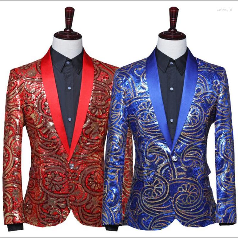 Men's Suits Blazer Men Suit Fashion Mens Fancy Sequins Costume Singer Stage Long Sleeve Clothing Performance Formal Dress Red Blue
Men's Suits Blazer Men Suit Fashion Mens Fancy Sequins Costume Singer Stage Long Sleeve Clothing Performance Formal Dress Red Blue