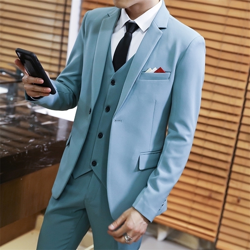 Men's Suits Blazers Fashion Men's Casual Boutique Business Solid Color Slim Fit Suit Male Wedding Korean dress blazers jacket pants vest 221008, Red
Men's Suits Blazers Fashion Men's Casual Boutique Business Solid Color Slim Fit Suit Male Wedding Korean dress blazers jacket pants vest 221008, Red