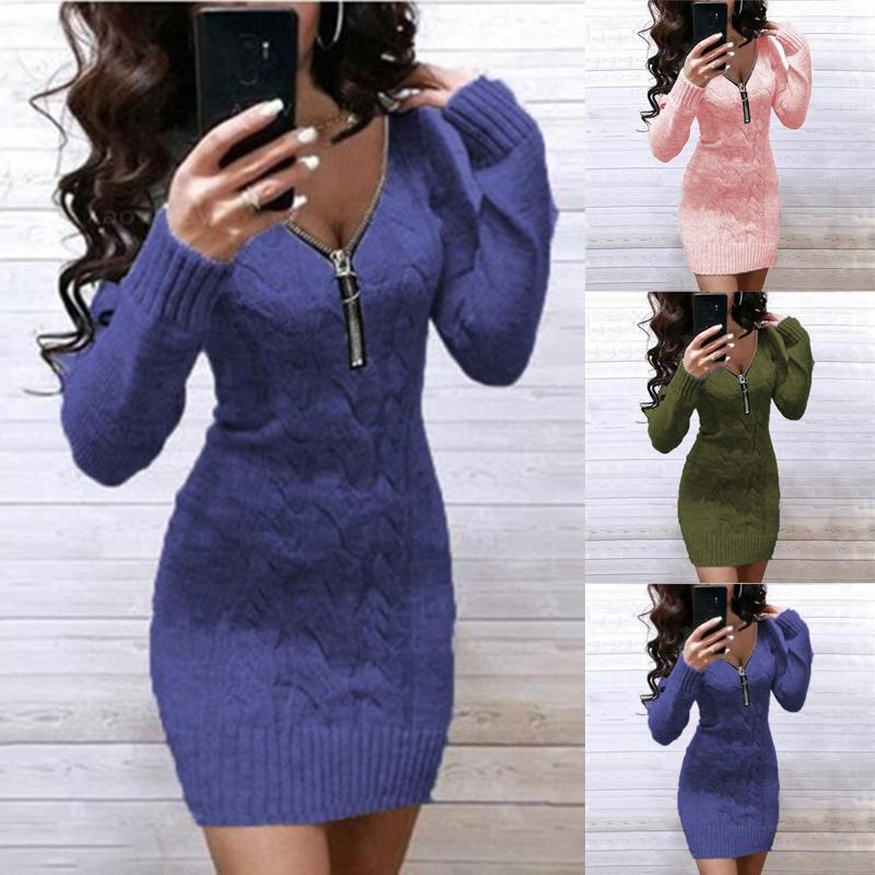Women's Sweaters Womens Sweater Dress 2022 Autumn Winter Zipper Knit Sweatershirts Fashion Solid Long Sleeve Tops Casual V Neck Ladies, Pink
Women's Sweaters Womens Sweater Dress 2022 Autumn Winter Zipper Knit Sweatershirts Fashion Solid Long Sleeve Tops Casual V Neck Ladies, Pink