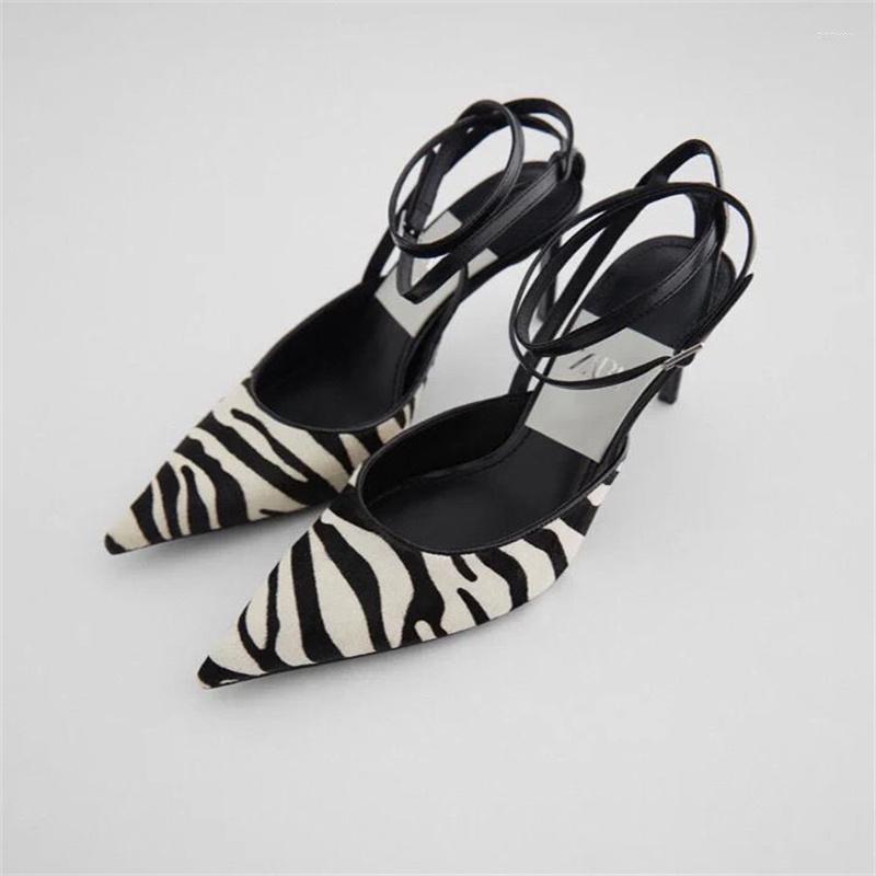 Sandals Zebra Pattern Back Strap Pointed Toe Women Thin High Heels 7cm Leopard Pumps Party Dress Shoes Slingback Sandalias Mujer
Sandals Zebra Pattern Back Strap Pointed Toe Women Thin High Heels 7cm Leopard Pumps Party Dress Shoes Slingback Sandalias Mujer