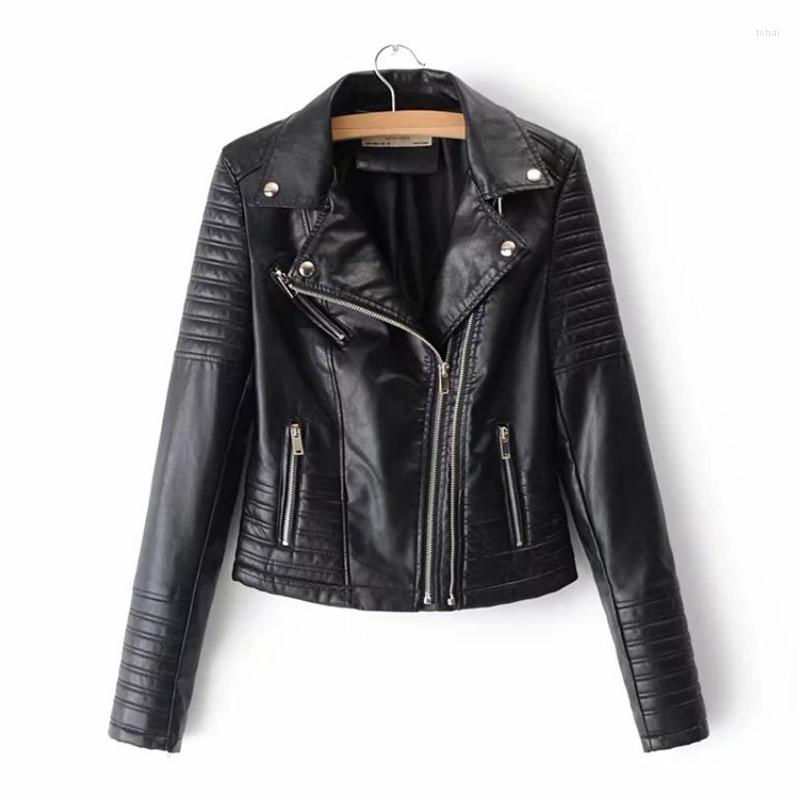 Women's Leather Fashionable Pu Artificial Jacket Autumn Women Faux XL Fashion Smooth Motorcycle, Black
Women's Leather Fashionable Pu Artificial Jacket Autumn Women Faux XL Fashion Smooth Motorcycle, Black