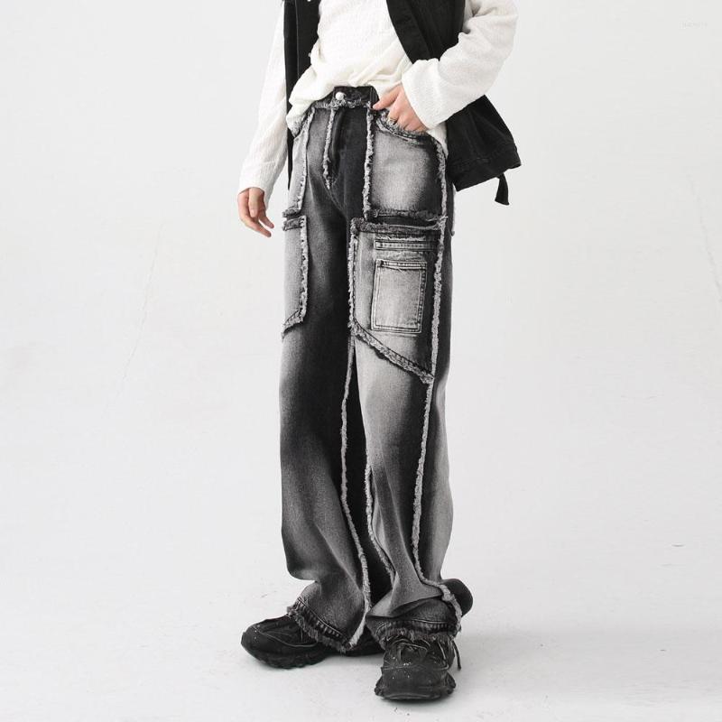 Men' Jeans Men Loose Casual Vintage Washed Denim Edge Ripped Straight Tube Beggar Pants Male Women Streetwear Hip Hop Trousers, Black
Men' Jeans Men Loose Casual Vintage Washed Denim Edge Ripped Straight Tube Beggar Pants Male Women Streetwear Hip Hop Trousers, Black