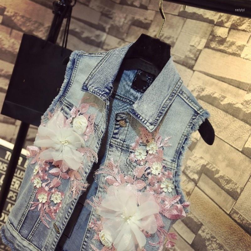 Women' Vests Sale Summer Fashion Floral Embroidery Sleeveless Denim Waistcoat Single Breasted Lapel Slim Fit Sweet Female Jeans, Blue
Women' Vests Sale Summer Fashion Floral Embroidery Sleeveless Denim Waistcoat Single Breasted Lapel Slim Fit Sweet Female Jeans, Blue
