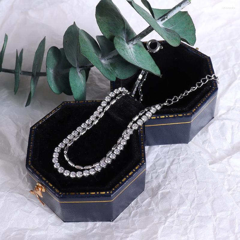 Link Bracelets Double Layer Gypsophila Zircon Chain Rice Beads For Women Stainless Steel Waterproof Bracelet Jewelry
Link Bracelets Double Layer Gypsophila Zircon Chain Rice Beads For Women Stainless Steel Waterproof Bracelet Jewelry