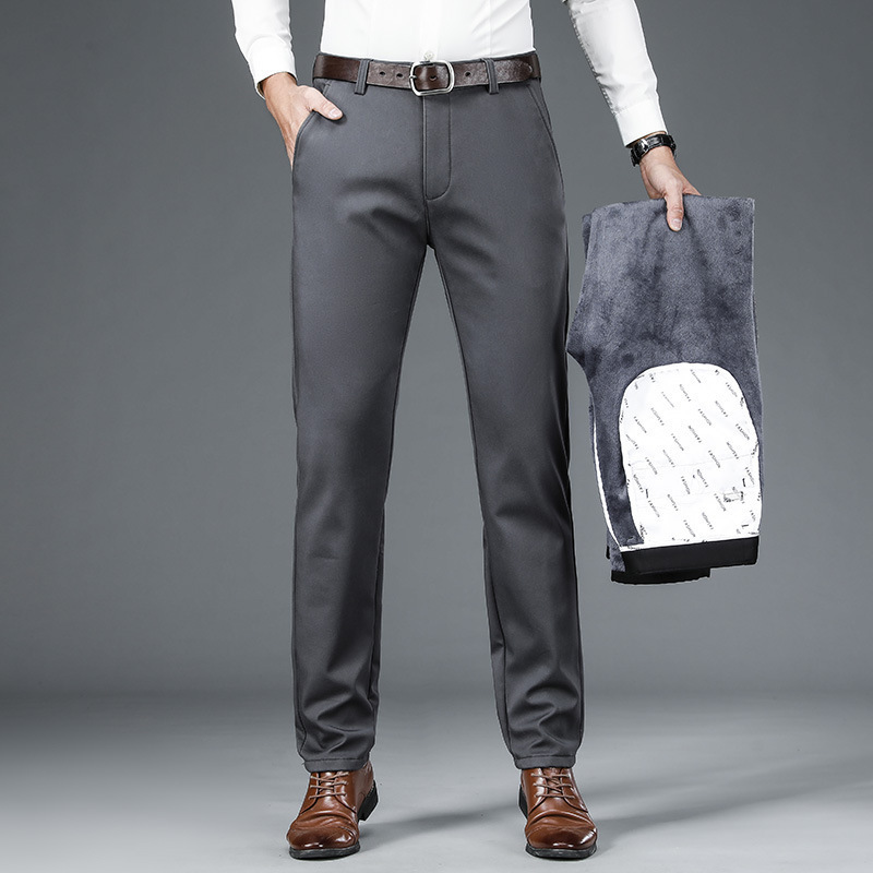 Men's Pants Winter Men Warm Casual Pants Business Fashion Straight Fit Fleece Thicken Stretch Trousers Male Brand Black Khaki Navy Gray 221010
Men's Pants Winter Men Warm Casual Pants Business Fashion Straight Fit Fleece Thicken Stretch Trousers Male Brand Black Khaki Navy Gray 221010