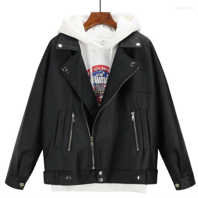 Women's Leather 2022 Arrival Women Autumn Winter Jacket Oversized Boyfriend Korean Style Female Faux Coat Outwear Black Bike
Women's Leather 2022 Arrival Women Autumn Winter Jacket Oversized Boyfriend Korean Style Female Faux Coat Outwear Black Bike