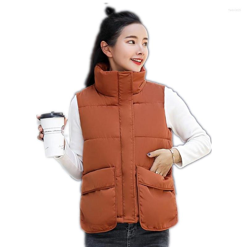 Women's Vests Autumn Winter Women's Vest 2022 Fashion Down Cotton Short Women Waistcoat Sleeveless With Pockets Slim Casual Mujer, Black
Women's Vests Autumn Winter Women's Vest 2022 Fashion Down Cotton Short Women Waistcoat Sleeveless With Pockets Slim Casual Mujer, Black