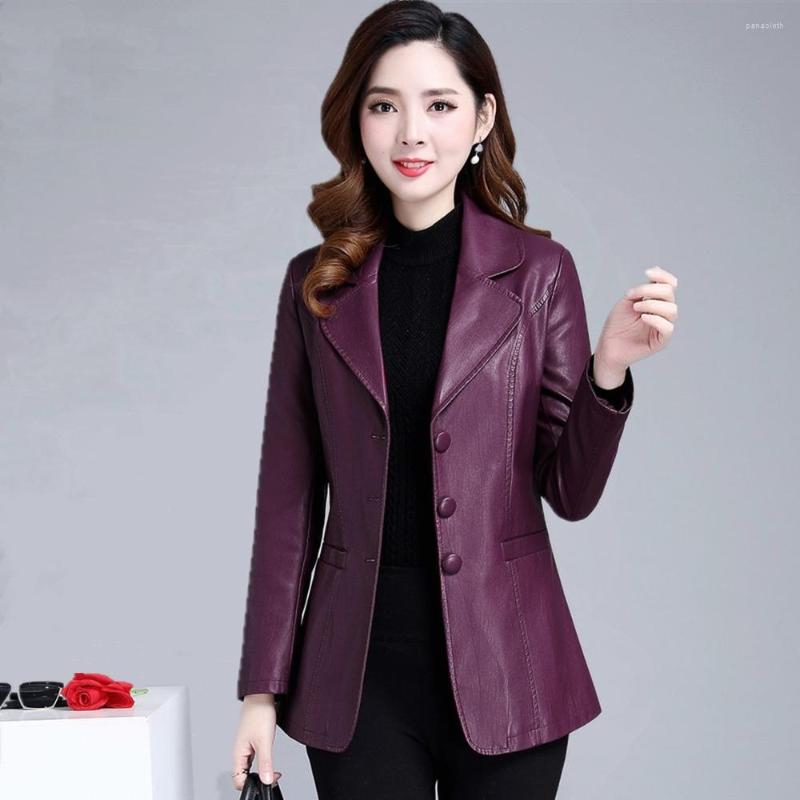 Women's Leather Causal Women's Jackets Female Coat PU Jacket 2022 Fashion Long Wild Women Clothing Korean Slim Coats, Black 
Women's Leather Causal Women's Jackets Female Coat PU Jacket 2022 Fashion Long Wild Women Clothing Korean Slim Coats, Black