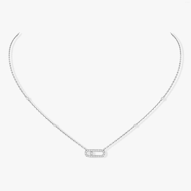 Chains 925 Sterling Silver Women's Necklace Unfixed Sliding Diamonds European Fashion Delicate
Chains 925 Sterling Silver Women's Necklace Unfixed Sliding Diamonds European Fashion Delicate