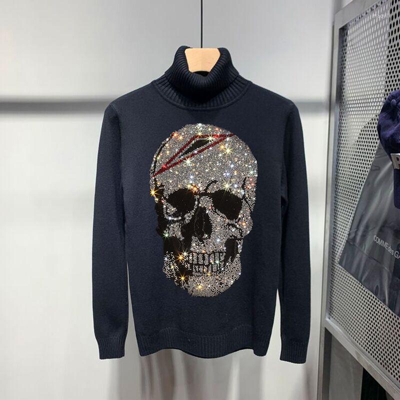 Men's Sweaters Hip Hop Loose Sweatshirt Casual Long Sleeve Pullover Cashmere Thick Men's Turtleneck Sweater Brand Rhinestone Skull, As shown asian size
Men's Sweaters Hip Hop Loose Sweatshirt Casual Long Sleeve Pullover Cashmere Thick Men's Turtleneck Sweater Brand Rhinestone Skull, As shown asian size