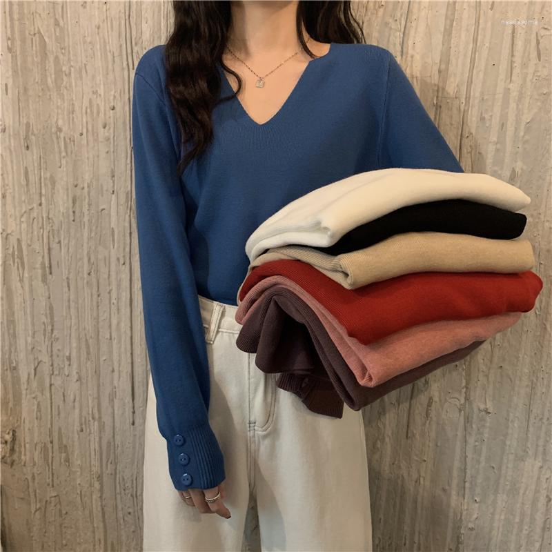 Women's Sweaters 7 Colors Spring Sweater Woman V-Neck Soft Loose Solid Color Pullover Female Basic Tops Knitted Jumper Korean Fashion, 02
Women's Sweaters 7 Colors Spring Sweater Woman V-Neck Soft Loose Solid Color Pullover Female Basic Tops Knitted Jumper Korean Fashion, 02
