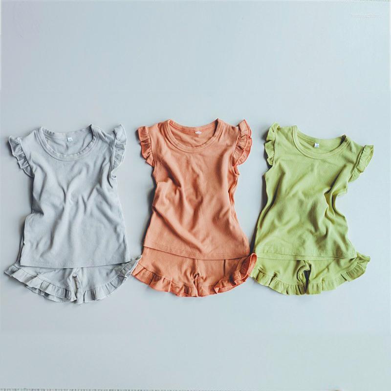 Clothing Sets Summer Sleeveless Tshirt Shorts Set Girls Clothes Sleeve Top Curled Baby Pajamas 2piece Childrens Sleepwear, Gray
Clothing Sets Summer Sleeveless Tshirt Shorts Set Girls Clothes Sleeve Top Curled Baby Pajamas 2piece Childrens Sleepwear, Gray