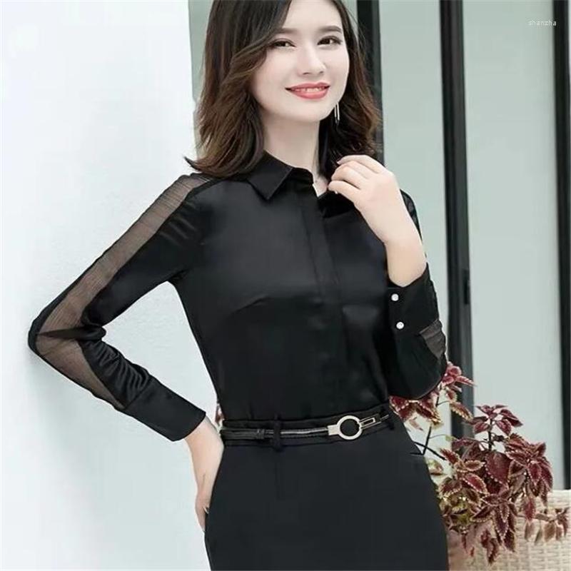 Women's Blouses Mesh Shirt Business Women Blouse Lapel Long Sleeve Buttons Tops Female Loose Blusas Autumn Fall Casual Ladies Office, Green
Women's Blouses Mesh Shirt Business Women Blouse Lapel Long Sleeve Buttons Tops Female Loose Blusas Autumn Fall Casual Ladies Office, Green