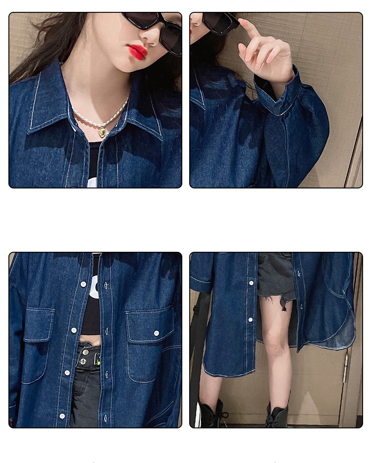 Jackets Girls X Long Denim Trench Coat 8 10 12 years Kids Fashion Loose Outfits Spring Fall Teen Girl Outfit 221010