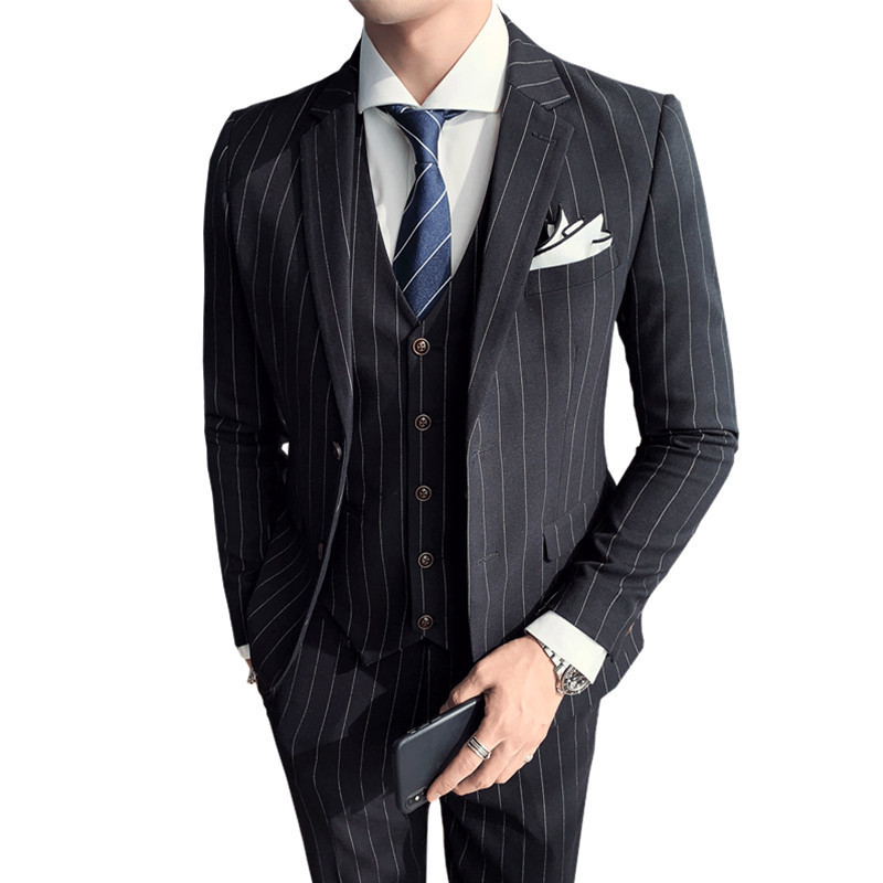 Men's Suits Blazers Men's British Style Vertical Stripes Slim Fit Business Banquet Dress 3pcs Suit Set Blaze Vest Pants Groom Wedding Jacket Coat 221008, Black
Men's Suits Blazers Men's British Style Vertical Stripes Slim Fit Business Banquet Dress 3pcs Suit Set Blaze Vest Pants Groom Wedding Jacket Coat 221008, Black